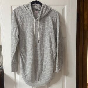 Isabel Maternity by Ingrid & Isabel Light Gray funnel neck sweater